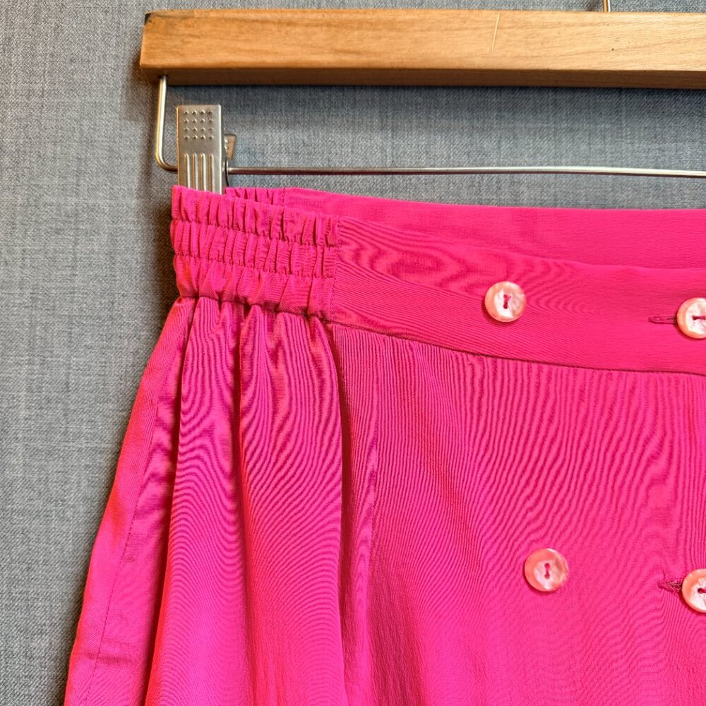 Vintage Silk Pink Midi Skirt - Picture 2 of 5